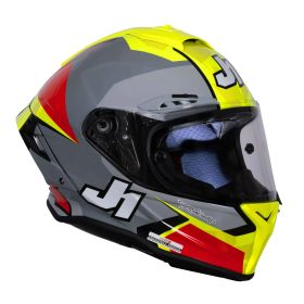 Casco Integrale JUST1 J-GPR F CARICASULO REPLICA giallo fluo/rosso/nero