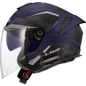 Casque Jet LS2 OF618 VERSO II Air Bleu Marine Mat
