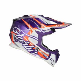 Casco cross ACERBIS Linear 22-06 Graphic viola/bianco