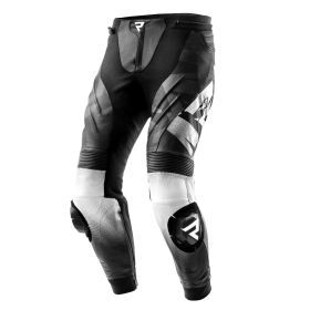 Pantaloni moto uomo in pelle REBELHORN INFERNO neri/bianchi