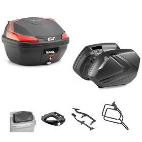 GIVI BLADE top case kit V37 TECH black red/smoke 37/37L for YAMAHA