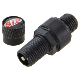 SIP tubeless Metall-Luftventil schwarz 30 mm mit Logo für Vespa/Lambretta