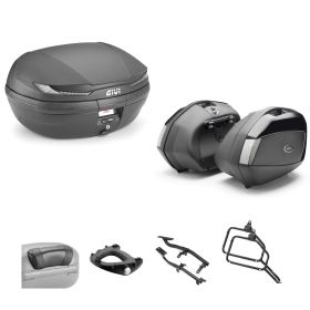 GIVI ARENA TECH top case V35 TECH black smoke 45/35L for SUZUKI DL V STROM