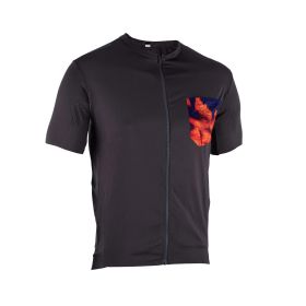 LEATT Trail 3.0 MTB-Trikot Blau mit belüftetem Reißverschluss und Rückentaschen