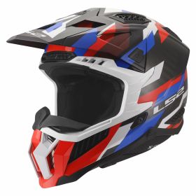 Casco cross LS2 MX703 X-FORCE PHANTOM bianco blu rosso