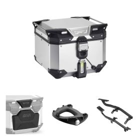Kit topcase GIVI OUTBACK EVO SMART anodisé pour BMW R 1200/1250 R / RS