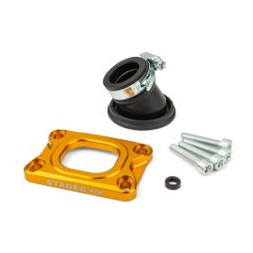 Collettore aspirazione STAGE6 360° dorato per DELL ORTO/CP