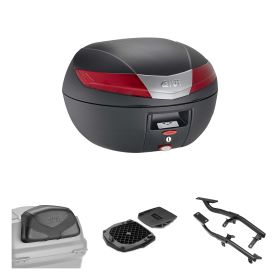 GIVI V40 Topcase-Kit schwarz rot für QJ MOTOR Fort 350