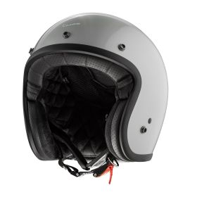 Casco Jet Cafe Racer Piaggio Vespa VERSILIA Grigio Lucido