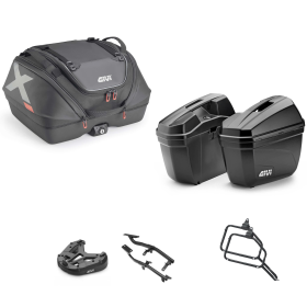 Kit de top case GIVI X-LINE E22 Noir 40/22L pour SUZUKI DL V STROM