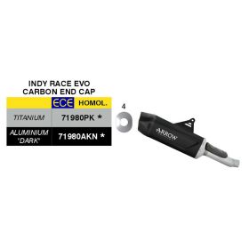 ARROW Slip-On Auspuff homologiert Indy Race EVO schwarze Alu-Carbon-Kappe Honda CBR 500 R