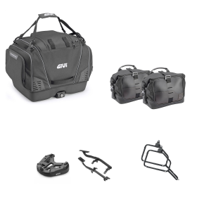 Kit GIVI borsa T525 borsa CORIUM nero 33/13L per ROYAL ENFIELD SUPER METEOR