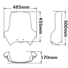 Cupolino Alto ISOTTA Trasparente 455x485mm per BMW r 1200 gs