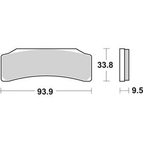 Paire de plaquettes de frein de course SBS en composé fritté 889DS pour BREMBO