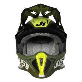 CASQUE TOUT TERRAIN JUST1 J18 MIPS PULSAR VERT / NOIR / BLANC MAT ÉDITION LIMITÉE.