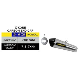 ARROW X-Kone Racing Slip-On Auspuff und Sammler für Yamaha MT-07