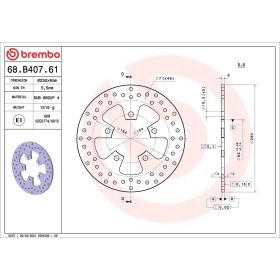 BREMBO Festbremscheibe 68B40761 Gold-Serie D.230 Dicke 6mm 5 Löcher für KAWASAKI