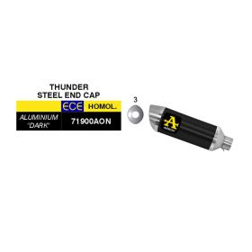 ARROW Thunder Slip-On Rennsportauspuff Aluminium Stahlkappe Yamaha MTX 850 Niken