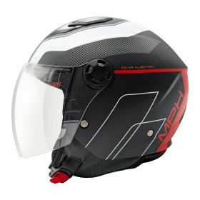 Casco Demi Jet MPH STAR Street Nero Rosso Bianco