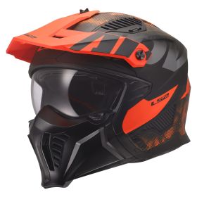 Casco jet LS2 OF606 DRIFTER GAS grigio arancio