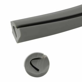 Bordo scudo MEC EUR anteriore in gomma 190cm grigio polvere RAL 7037
