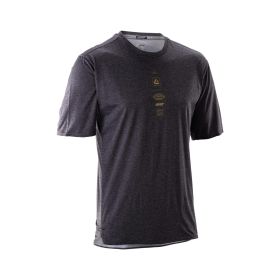 LEATT Trail 4.0 T-shirt VTT Noire TENCEL Respirante à Manches Courtes Réfléchissante