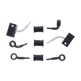 JMP 3 Stahlbremsleitung Kit HBF-2042-V-MBK Schwarz für Honda CBR 1000