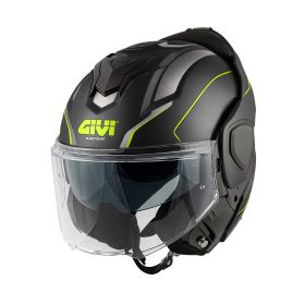GIVI X36 Fiber Pulse Wendbarer Modularer Helm schwarz silber gelb