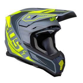 Casco Motocross JUST1 J22-F TALENT giallo fluo/grigio opaco
