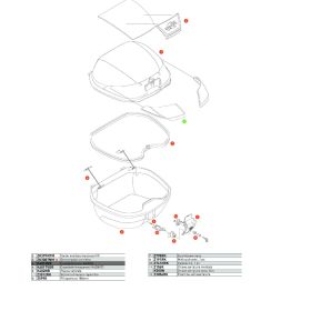 Kit catadriotti rossi bauletto KAPPA K400NT2