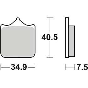 SBS Bremsbeläge Sintercompound 762RST 4 Stück