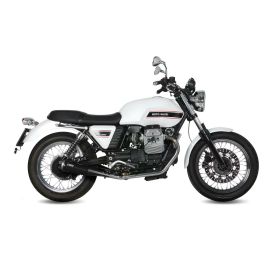 Doppia marmitta Slip-on nera MIVV Ghibli per MOTO GUZZI v7 classic/special