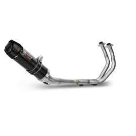 MIVV GP High Black Komplettauspuff mit Carbon-Endkappe für YAMAHA MT-07/FZ-07