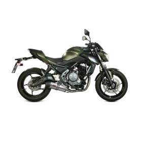MIVV Échappement Complet Ovale Titane et Capuchon Carbone pour KAWASAKI z650 2017-2023