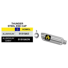 ARROW Street Thunder Slip-On Rennsportauspuff aus Aluminium und Anschluss für KTM Duke 125