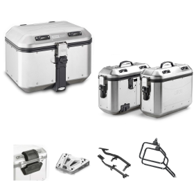 GIVI TREKKER DOLOMITI valise en aluminium grise 46/36L HUSQVARNA NORDEN 901