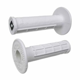 Manopole ODI GRIPS MX strato singolo half waffle bianco