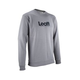 Felpa LEATT Upcycle grigio in materiali morbidi e resistenti, look sportivo
