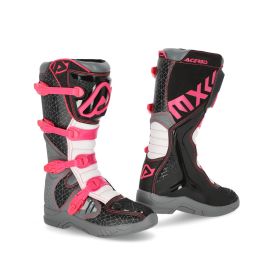 ACERBIS Motorradstiefel genehmigt x-team schwarz/lila 4-Haken-Verschluss
