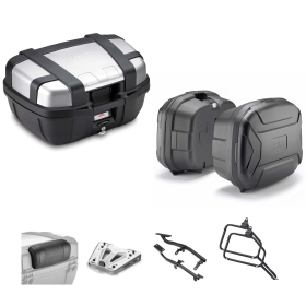 GIVI TREKKER LITE aluminum top case 52/35L grey/black HUSQVARNA NORDEN 901
