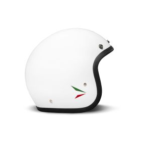 Casco Jet Cafe Racer DMD RETRO Ita Bianco Lucido