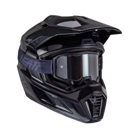 LEATT ADV 8.5 Composite Endurohelm Stealth Schwarz glänzend mit Maske 4.5