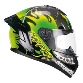 Casco Integrale CGM 330R RIOT Ripper Nero Verde Giallo Fluo Lucido