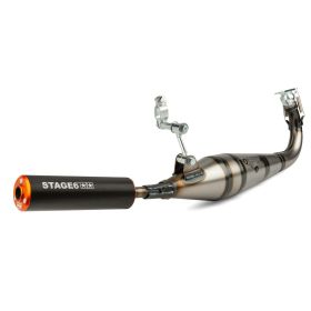 Marmitta completa STAGE 6 STREETRACE terminale arancio/nero per Peugeot 103 Sp