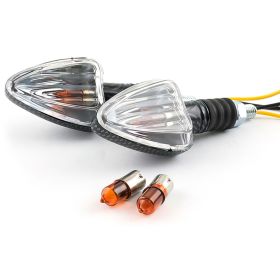 Coppia Frecce Universali STR8 Triangle Corto Carbon Trasparente Arancio