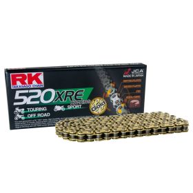 Kit trasmissione RK catena XRE aperta oro 114 maglie 520 corona 45 z pignone 16 z