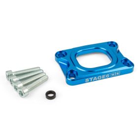 Piastra collettore aspirazione STAGE6 360° blu AM6/DERBI