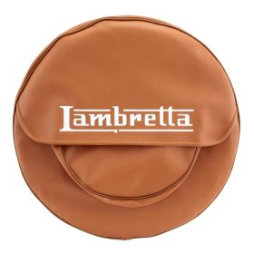Copriruota di scorta PREMIUM QUALITAT ecopelle marrone RAL 8004 pneumatico 3.50-10