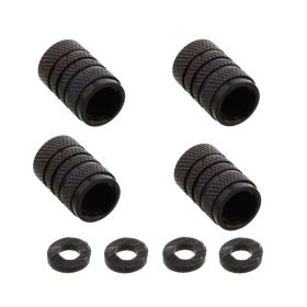 Set tappi valvole pneumatici alluminio nero