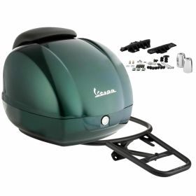 PIAGGIO/FA Green 36L Top Case Kit mit braunem Polster und schwarzer Platte